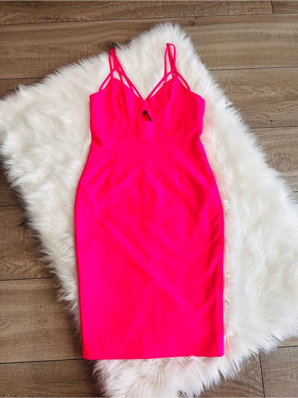 Bardot HOT PINK Midi Dress